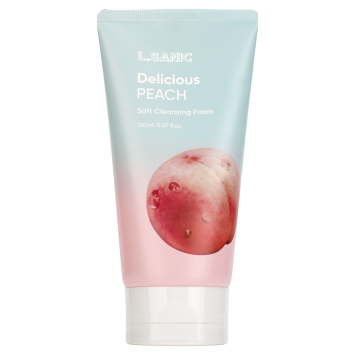 Очищающая пенка для умывания с экстрактом персика, 150 мл Delicious Peach Soft Cleansing Foam L.Sanic / Эль Саник