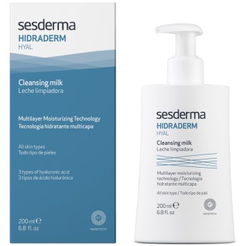 Молочко очищающее для лица 200 мл Hidraderm Hyal Sesderma / Сесдерма