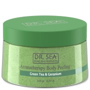 Ароматический пилинг для тела с экстрактом зеленого чая и маслом герани 320 мл Body Peeling Aromatherapy Green Tea Extract Geranium / Dr. Sea
