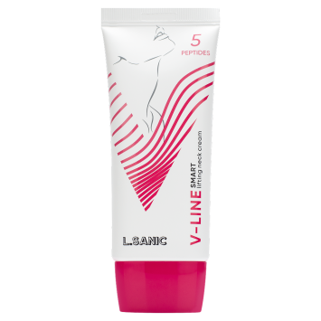 Крем-лифтинг для шеи и коррекции овала лица, 60 мл V-Line 5 Peptides Smart Lifting Neck Cream L.Sanic / Эль Саник