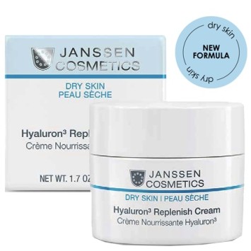 Регенерирующий крем с гиалуроновой кислотой насыщенной текстуры 50 мл Hyaluron3 Replenisher Cream Janssen Cosmetics / Янсен Косметик