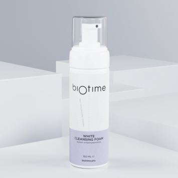 Очищающая пенка для борьбы с гиперпигментацией 160 мл WHITE CLEANSING FOAM pH 4,6 BIOTIME / Биотайм