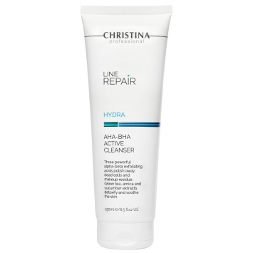 Очищающий активный гель с AHA-BHA кислотами 250 мл Line Repair Hydra Aha-Bha Active Cleanser | Christina
