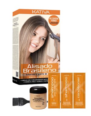 Набор для кератинового выпрямления и восстановления волос с маслом Арганы KERATINA / Kativa