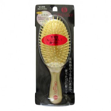 Щетка массажная (круглая) для увлажнения и придания блеска волосам с растительными компонентами Orientxy Brush / VeSS
