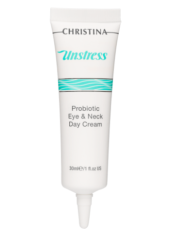 Дневной пробиотический крем для кожи вокруг глаз и шеи 30 мл Unstress Probiotic Day Cream Eye & Neck SPF 8 | Christina