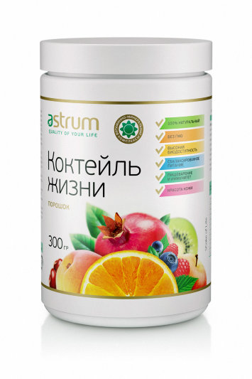 Коктейль жизни ПОЛНОЦЕННОЕ ПИТАНИЕ 300 гр Shake of life Аструм / ASTRUM