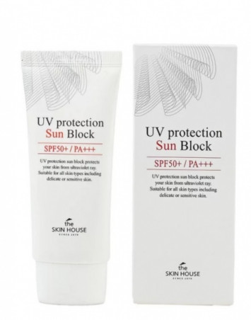 Солнцезащитный крем 50 мл UV PROTECTION SUN BLOCK (SPF50+, PA+ ++) / THE SKIN HOUSE