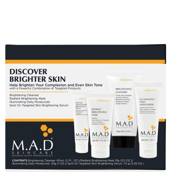 Дорожный набор препаратов для осветления кожи Brightening Discover Kit M.A.D Skincare