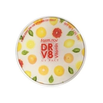 Компактная пудра с витаминами SPF 50/PA++, 12г*2шт, DR-V8 Vitamin UV pack 13 / Farmstay