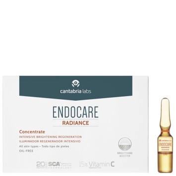 Регенерирующий омолаживающий концентрат с витамином С, 14 шт по 1 мл ENDOCARE Radiance C-Pure Concentrate Brightening Antiaging Dermal Regenaration Cantabria Labs / Кантабрия Лабс