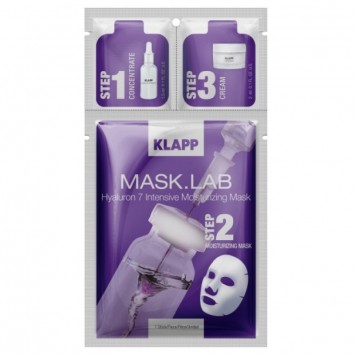 Набор масок 1 шт, 3 шт MASK.LAB HYALURON 7 INTENSIVE MOISTURIZING MASK KLAPP Cosmetics / КЛАПП Косметикс