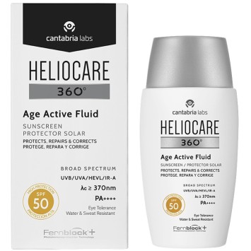 Солнцезащитный омолаживающий флюид СЗФ 50, 50 мл Heliocare 360° Age Active Fluid Sunscreen SPF 50 Cantabria Labs / Кантабрия Лабс