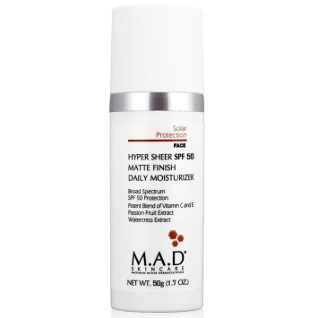 Увлажняющий и матирующий крем-основа под макияж с защитой SPF 50, 50 г Hyper Sheer SPF 50 Matte Finish Daily Moisturizer M.A.D Skincare