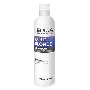 Шампунь для нейтрализации жёлтого оттенка волос с маслом макадамии и экстрактом ромашки 300 мл, 1000 мл COLD BLOND Epica / Эпика