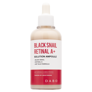 Сыворотка с муцином улитки и ретиналем, 80 мл Black Snail Retinal A+ Solution Ampoule DABO / Дабо