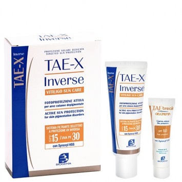 Крем солнцезащитный TAE-X INVERSE для кожи с витилиго 50 мл+10 мл TAE-X INVERSE VITILIGO SUN CARE Histomer / Хистомер 