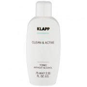 Тоник без спирта 75 мл, 250 мл CLEAN&ACTIVE Tonic without Alcohol KLAPP Cosmetics / КЛАПП Косметикс