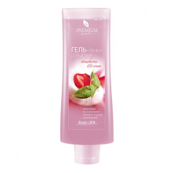 Гель-пенка для душа «Strawberries & Cream», 200 мл. | Premium Silhouette