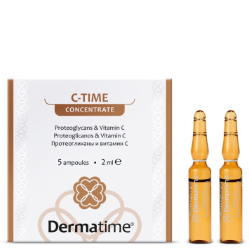 Протеогликаны и витамин С, 5 ампул по 2 мл C-TIME Proteoglycans & Vitamin C Dermatime / Дерматайм