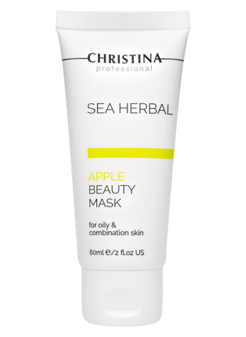Маска красоты на основе морских трав для жирной и комбинированной кожи «Яблоко» 60 мл, 250 мл Sea Herbal Beauty Mask Apple for oily skin | Christina