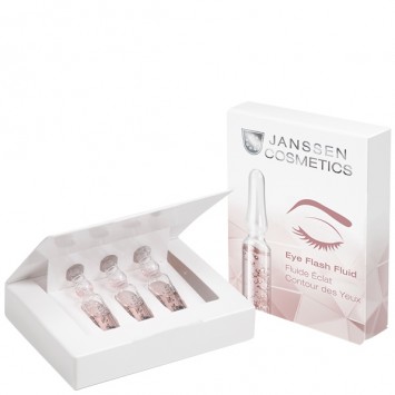 Увлажняющая и восстанавливающая сыворотка в ампулах для контура глаз 3 шт, 7 шт, 25 шт Eye Flash Fluid Janssen Cosmetics / Янсен Косметикс 