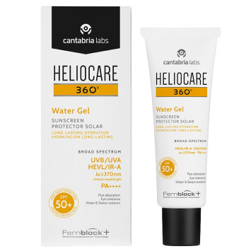Солнцезащитный увлажняющий гель-флюид СЗФ 50+, 50 мл HELIOCARE 360º Water Gel Sunscreen SPF 50+ Cantabria Labs / Кантабрия Лабс