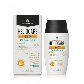 Минеральный фотопротектор для детей СЗФ 50+, 50 мл HELIOCARE 360º Pediatrics Mineral Sunscreen SPF 50+ Cantabria Labs / Кантабрия Лабс