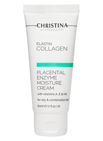 Увлажняющий крем Elastin Collagen Placental Enzyme Moisture Cream with vitamins A, E & HA 60 мл, 250 мл | Christina