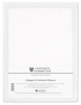 Коллагеновый лист с экстрактом Гибискуса (белый лист на белом) А4 Collagen D-contract Hibiscus | Janssen Cosmetics 