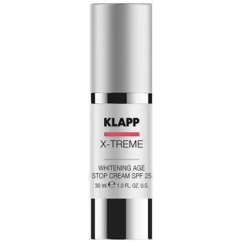 Отбеливающий защитный эйдж-стоп крем 30 мл SPF25 X-TREME Whitening Age Stop SPF25  KLAPP Cosmetics / КЛАПП Косметикс