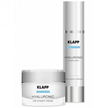 Набор: крем и сыворотка 50 мл+ 50 мл HYALURONIC  Face Care Set  KLAPP Cosmetics / КЛАПП Косметикс