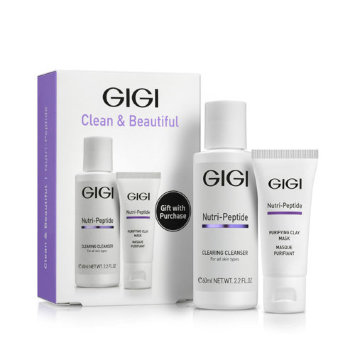 Дорожный набор для идеально чистой кожи 60 мл + 15 мл Nutri-Peptide Clean and Beautiful GiGi / ДжиДжи