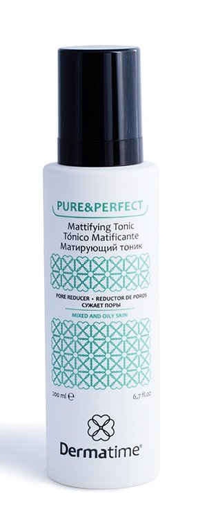 Матирующий тоник 200 мл PURE&PERFECT Mattifying Tonic Pore Reducer Dermatime / Дерматайм