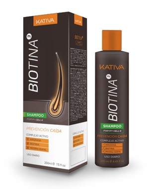 Шампунь против выпадения волос с биотином, 250 мл / Kativa Biotina