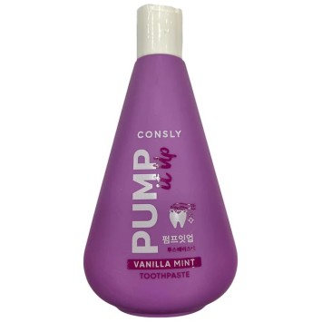 Мятная освежающая зубная паста с экстрактом ванили, 300 мл Pump It Up Vanilla Mint Toothpaste Сonsly / Консли