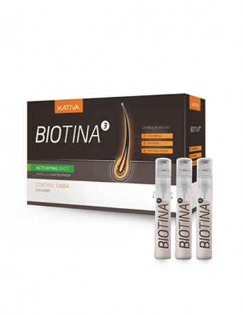 Концентрат против  выпадения волос в ампулах, 3*4 мл  / Kativa Biotina