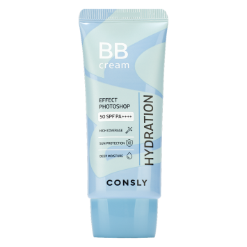 Увлажняющий BB-крем с эффектом фотошопа SPF50/PA++++ Натуральный бежевый, 50 мл PHOTOSHOP Hyaluronic acid + Niacinamide Moisturizing BB cream Consly / Консли