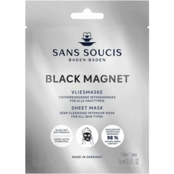 Маска-очищение с активным углем "Черный магнит" 1 шт BLACKMAGNET Sans Soucis / Сан Суси
