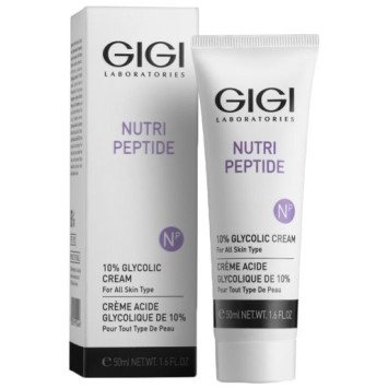 Крем ночной с 10% гликолиевой кислотой для всех тип кожи 50 мл Nutri-Peptide 10% Glycolic Cream GiGi / ДжиДжи