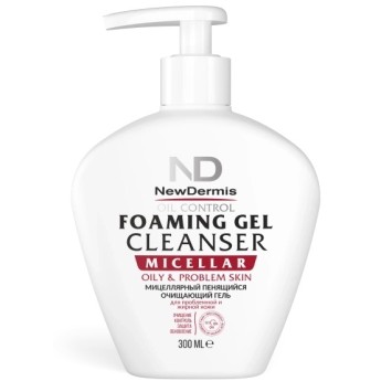 Мицеллярный пенящийся очищающий гель для жирной и проблемной кожи 300 мл OIL CONTROL NewDermis / НьюДермис