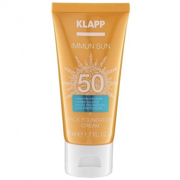 Солнцезащитный крем для лица с тональным эффектом 50 мл IMMUN SUN SPF50  Face Foundation Cream KLAPP Cosmetics / КЛАПП Косметикс