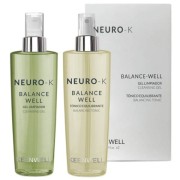 Набор для лица из 2 средств Балансирующий очищающий гель 200 мл + Балансирующий тоник 200 мл Neuro-K Balance-Well Keenwell / Кинвелл