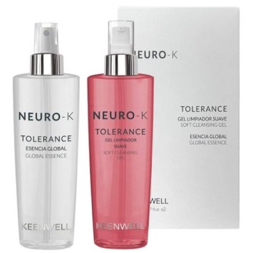 Набор для лица из 2-х средств Деликатно очищающий гель + Эссенция Глобал 200 мл, 400 мл Neuro-K Tolerance Keenwell / Кинвелл