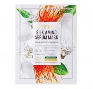 Тканевая маска для лица с ПРОТЕИНАМИ ШЕЛКА 25 гр Silk Amino Serum Mask / ​PETITFEE