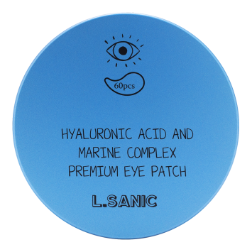 Патчи для глаз с гиалуроновой кислотой и экстрактом водорослей 60 шт Hyaluronic Acid And Marine Complex Premium Eye Patch L.SANIC / Эль Саник
