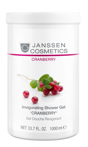 Гель для душа Клюква 1000 мл Invigorating Shower Gel "Cranberry" Janssen Cosmetics / Янсен Косметикс  