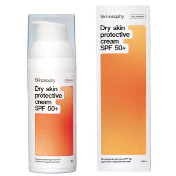 Солнцезащитный крем SPF 50+ для сухой и нормальной кожи 50 мл Skinosophy / Скинософи