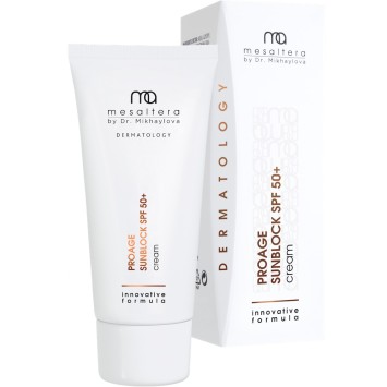 Омолаживающий солнцезащитный крем 50 мл PROAGE SUNBLOCK SPF 50+ Mesaltera / Мезалтера by Dr. Mikhaylova